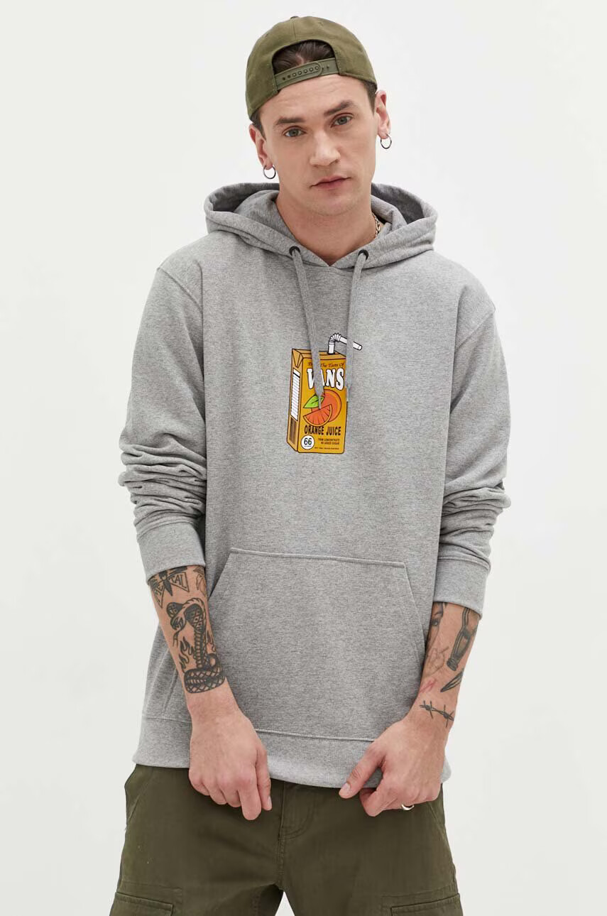 Vans Суичър в сиво с качулка с принт - Pepit.bg
