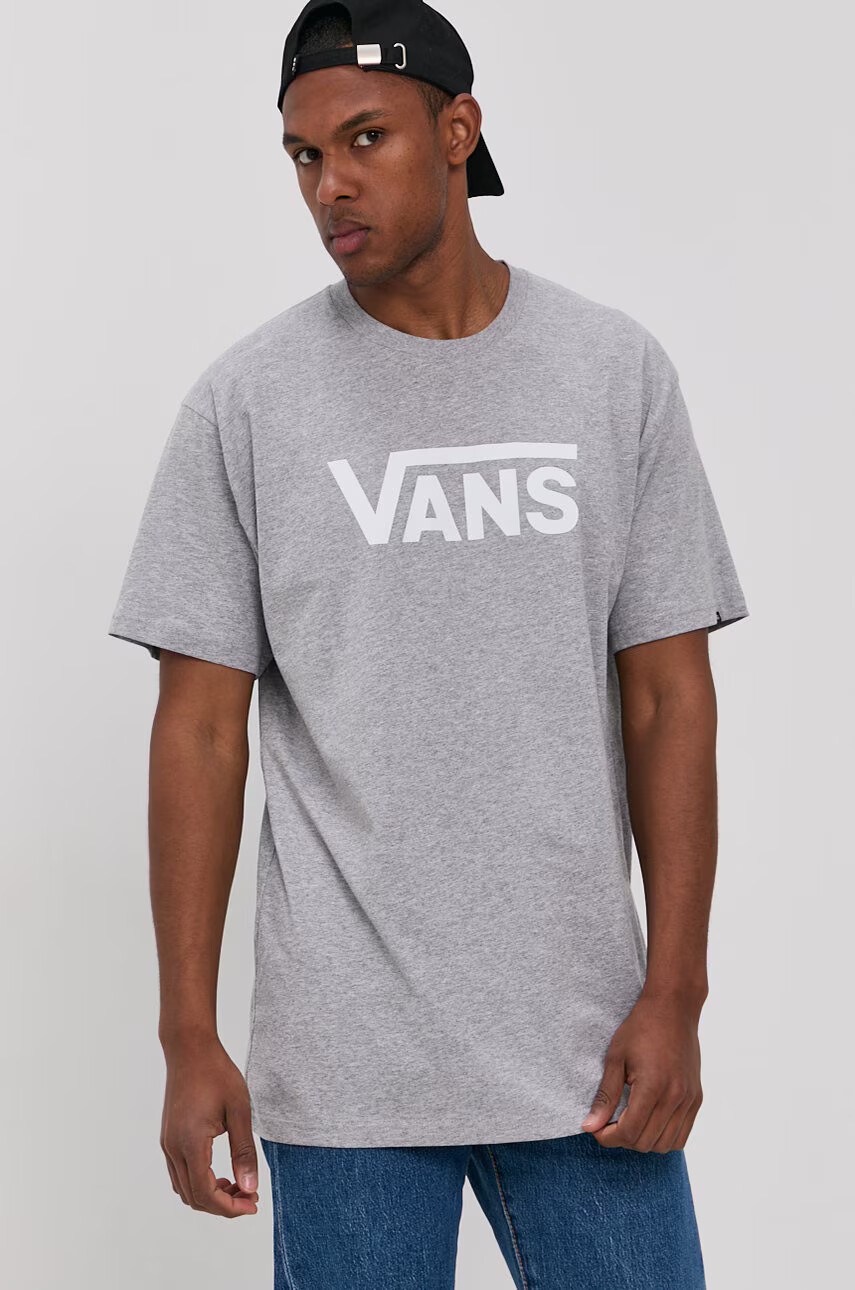 Vans Тениска мъжка в меланж на сиво - Pepit.bg