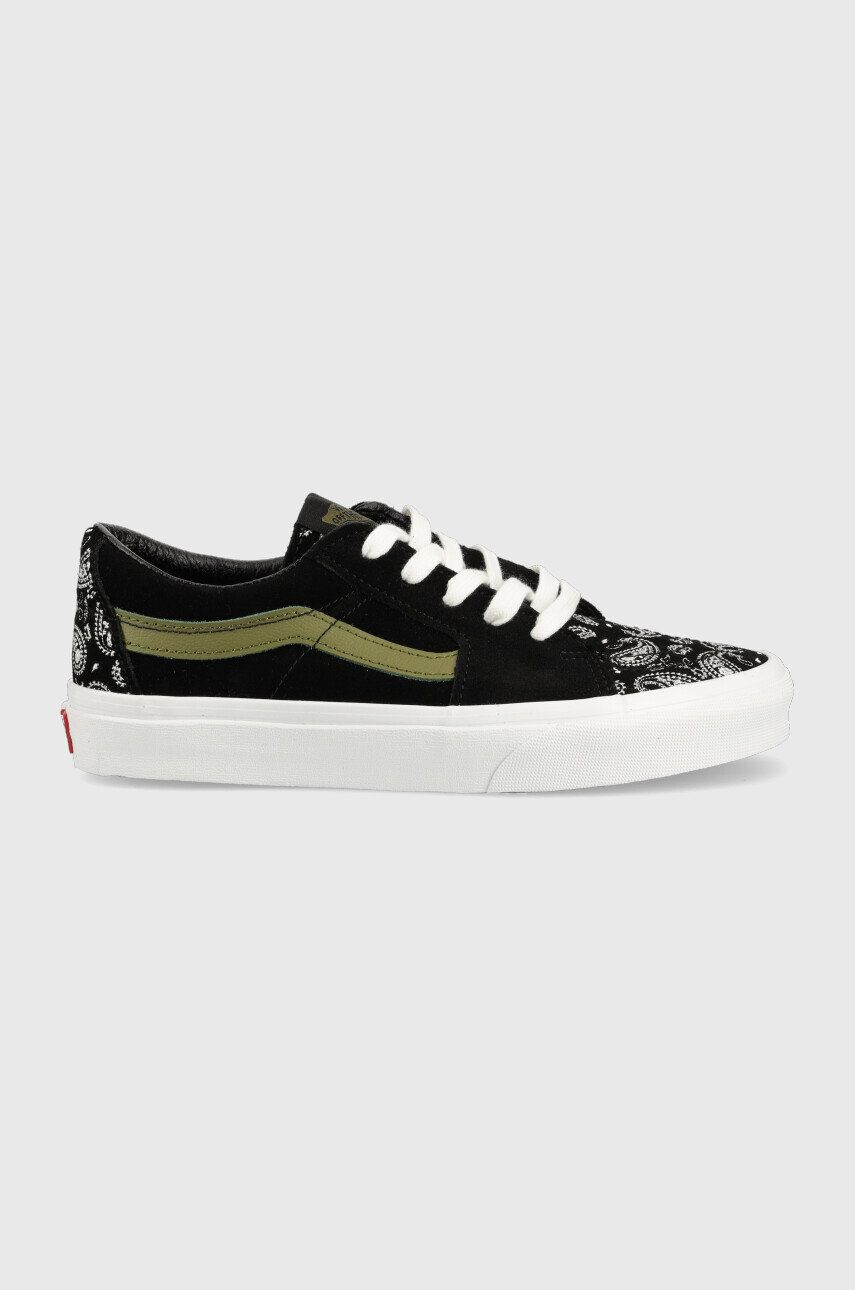 Vans Велурени кецове Sk8-low в черно - Pepit.bg