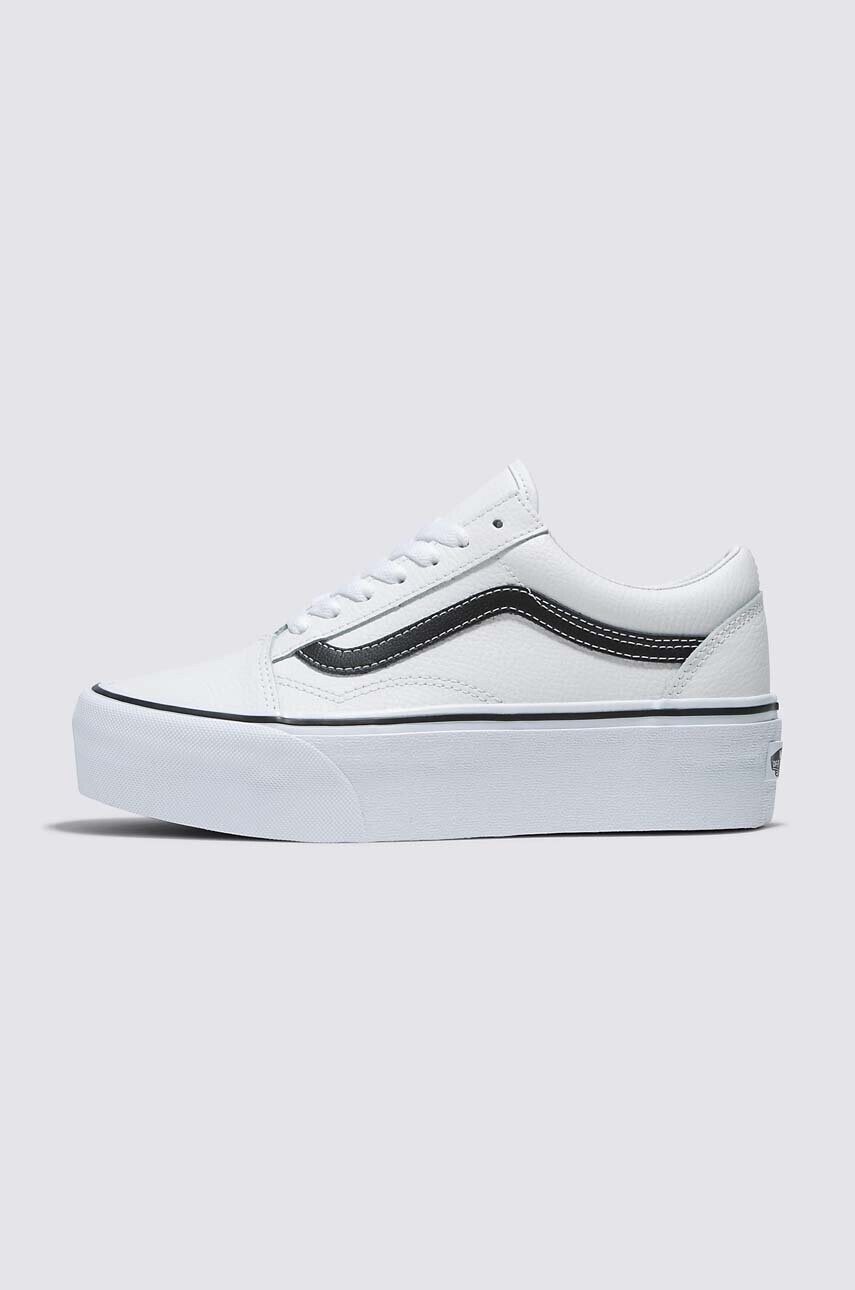 Vans Велурени кецове Old Skool Stackform в бяло VN0A7Q5MTWB1 - Pepit.bg