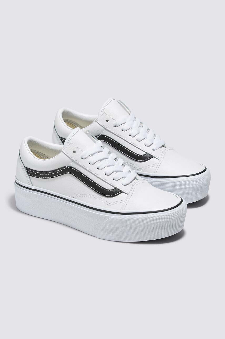 Vans Велурени кецове Old Skool Stackform в бяло VN0A7Q5MTWB1 - Pepit.bg