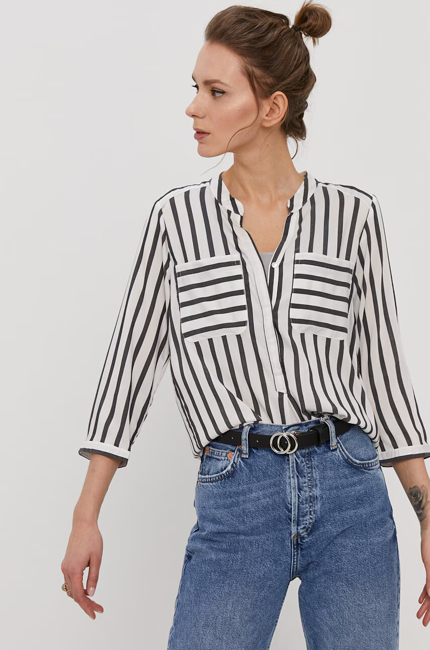 Vero Moda Блуза дамска в бяло на райе - Pepit.bg