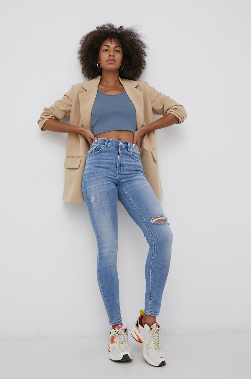 Vero Moda Дънки дамски с висока талия - Pepit.bg