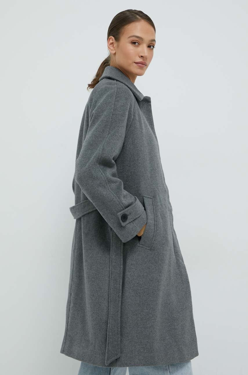 Vero Moda Палто с вълна в черно с преходна изолация - Pepit.bg