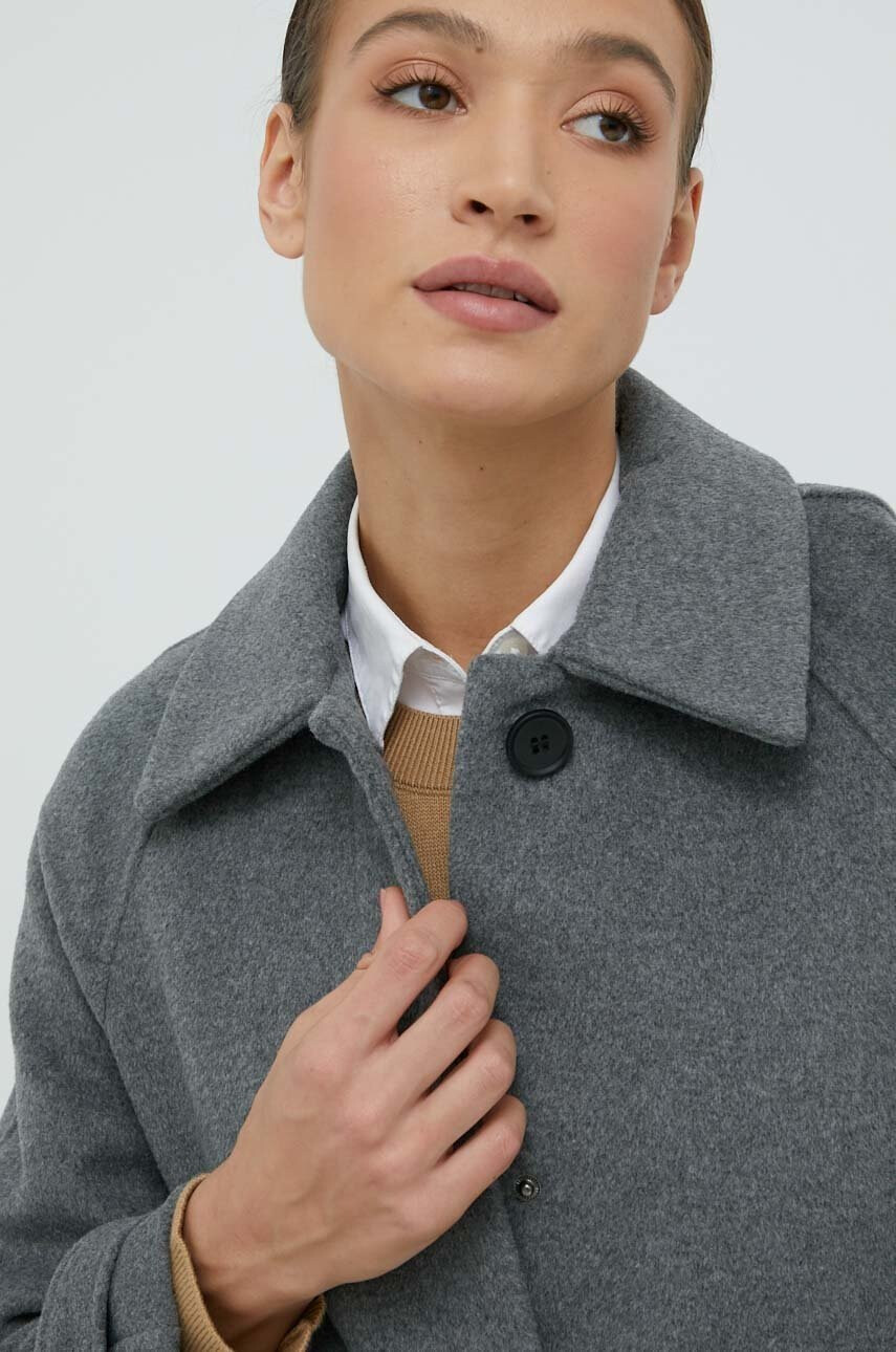 Vero Moda Палто с вълна в черно с преходна изолация - Pepit.bg