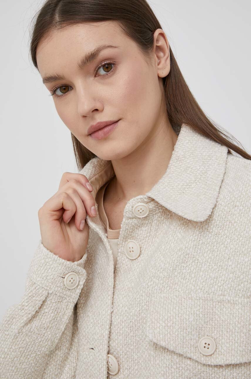 Vero Moda Риза дамска в бежово със свободна кройка - Pepit.bg