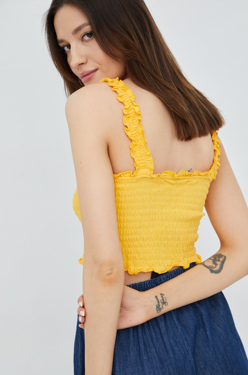 Vero Moda Топ дамски в жълто - Pepit.bg