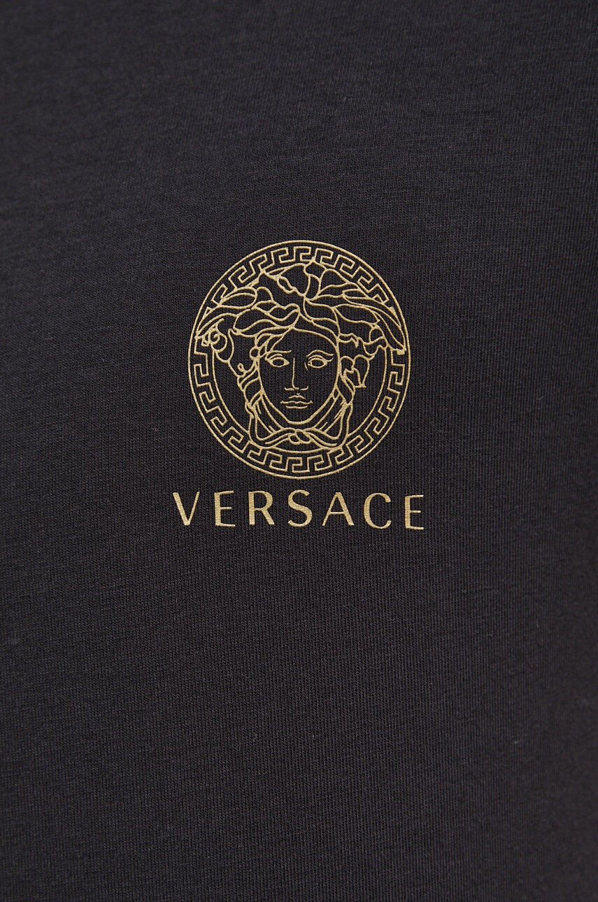 Versace Тениска в черно с принт - Pepit.bg
