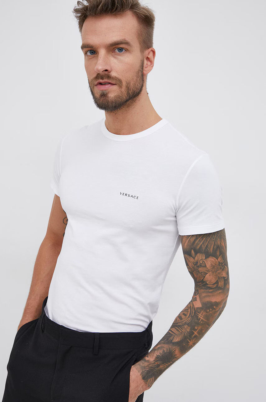 Versace Тениска (2 броя) мъжка с изчистен дизайн - Pepit.bg