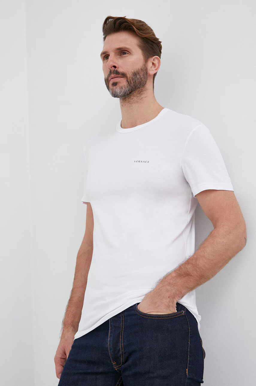Versace Тениска в бяло с изчистен дизайн - Pepit.bg
