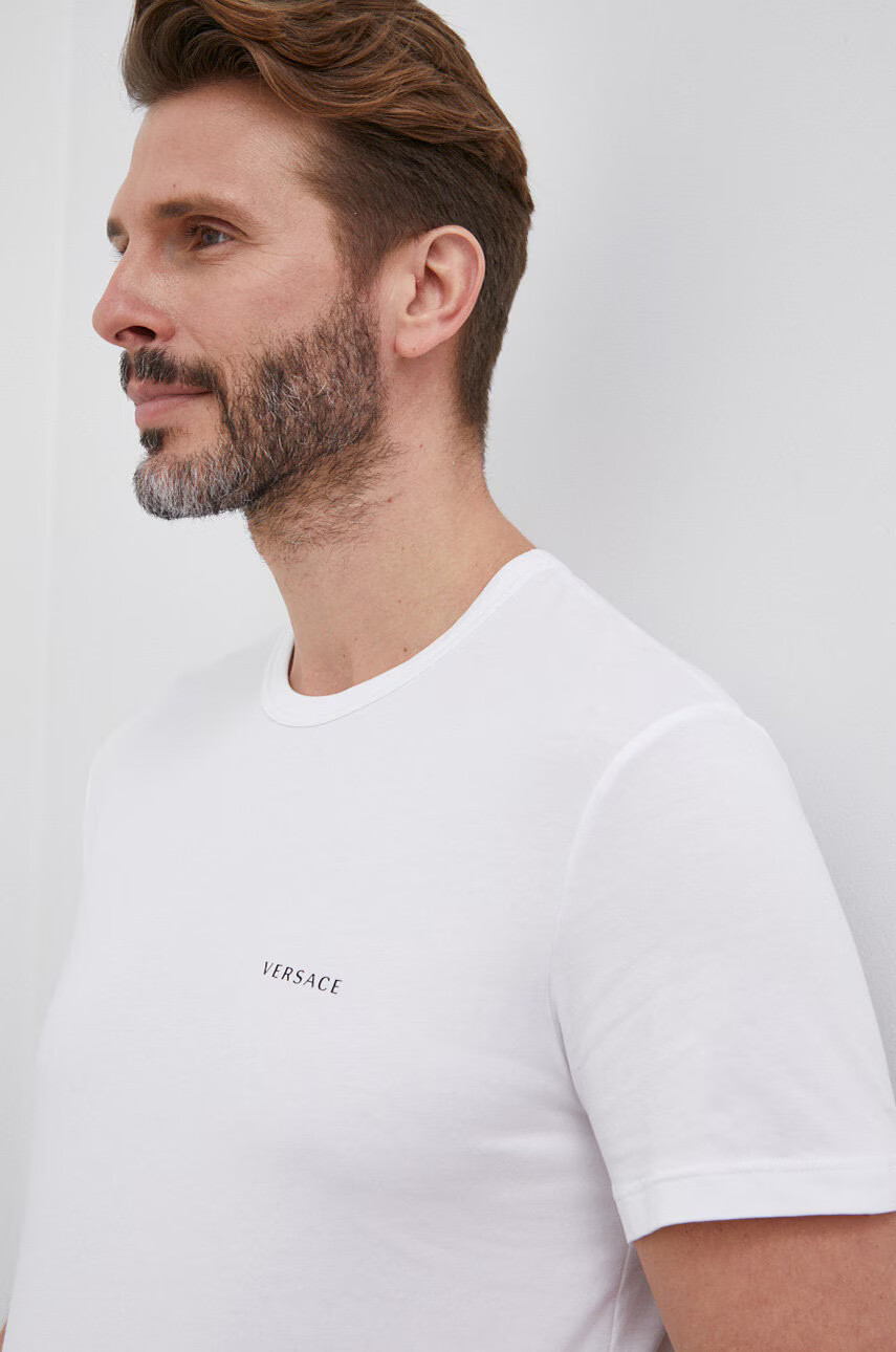 Versace Тениска в бяло с изчистен дизайн - Pepit.bg