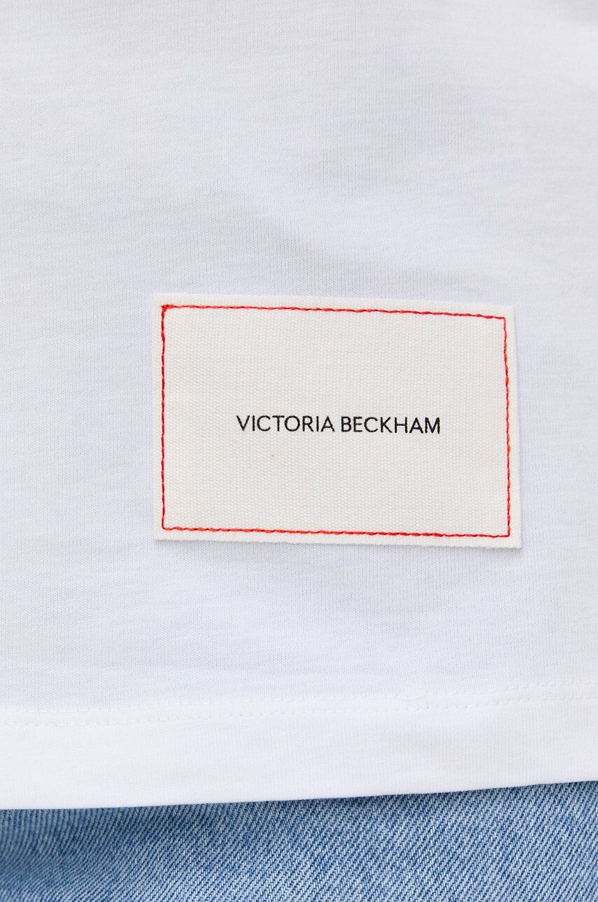 Victoria Beckham Памучна тениска в бяло - Pepit.bg