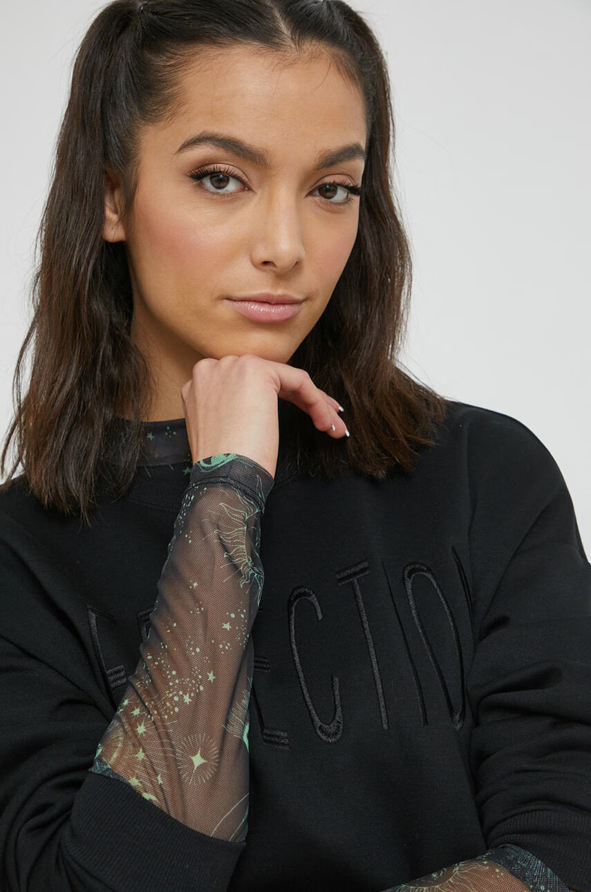 Vila Суичър vireflect в черно с апликация - Pepit.bg