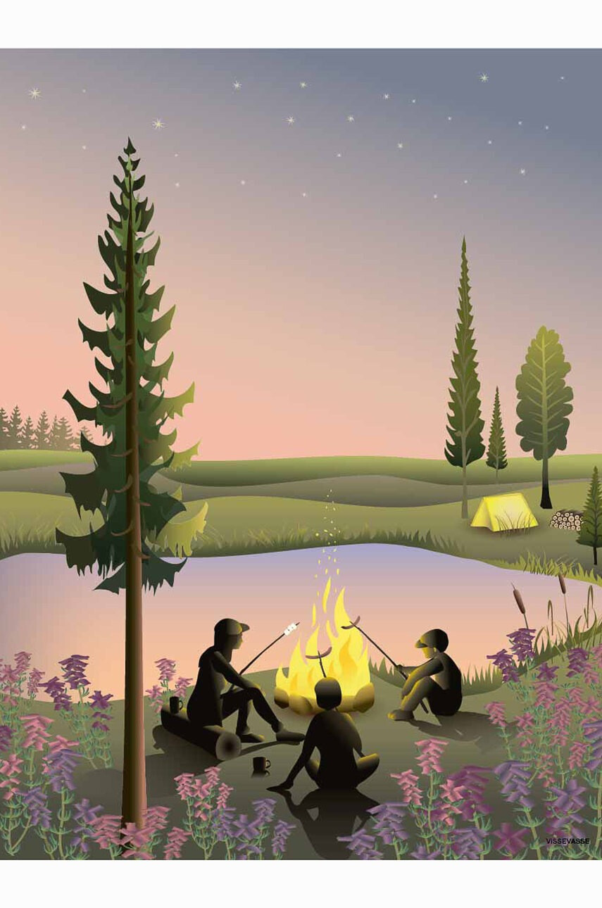 Vissevasse Постер Campfire 50x70 cm - Pepit.bg