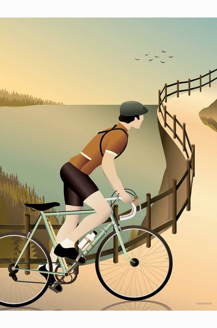 Vissevasse Постер Cycling The Hulls 50x70 cm - Pepit.bg