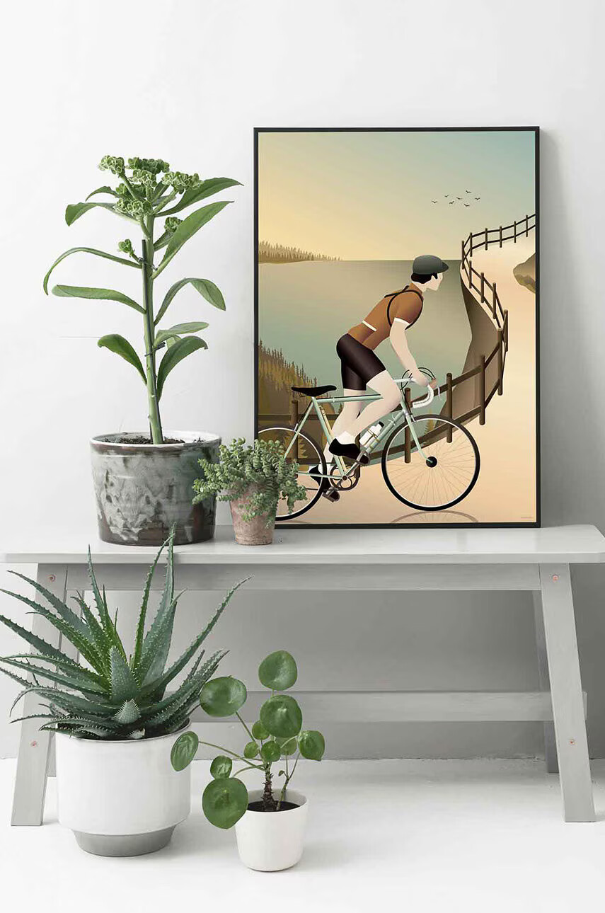 Vissevasse Постер Cycling The Hulls 50x70 cm - Pepit.bg