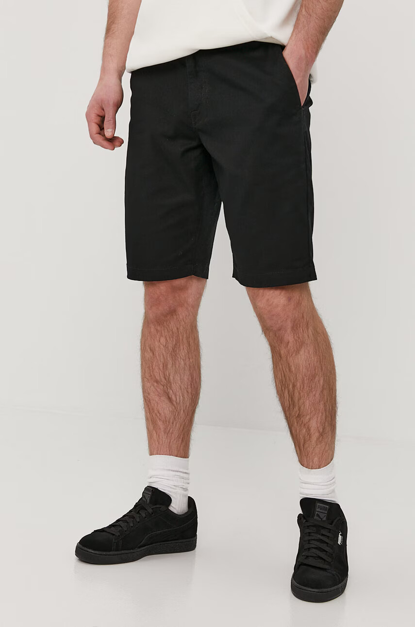 Volcom Къс панталон мъжки в черно - Pepit.bg
