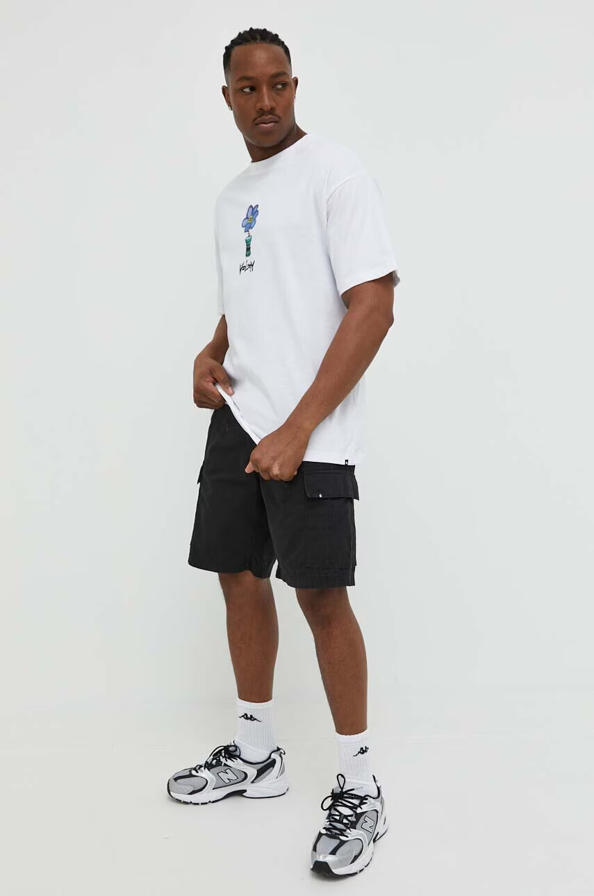 Volcom Памучен къс панталон в черно - Pepit.bg