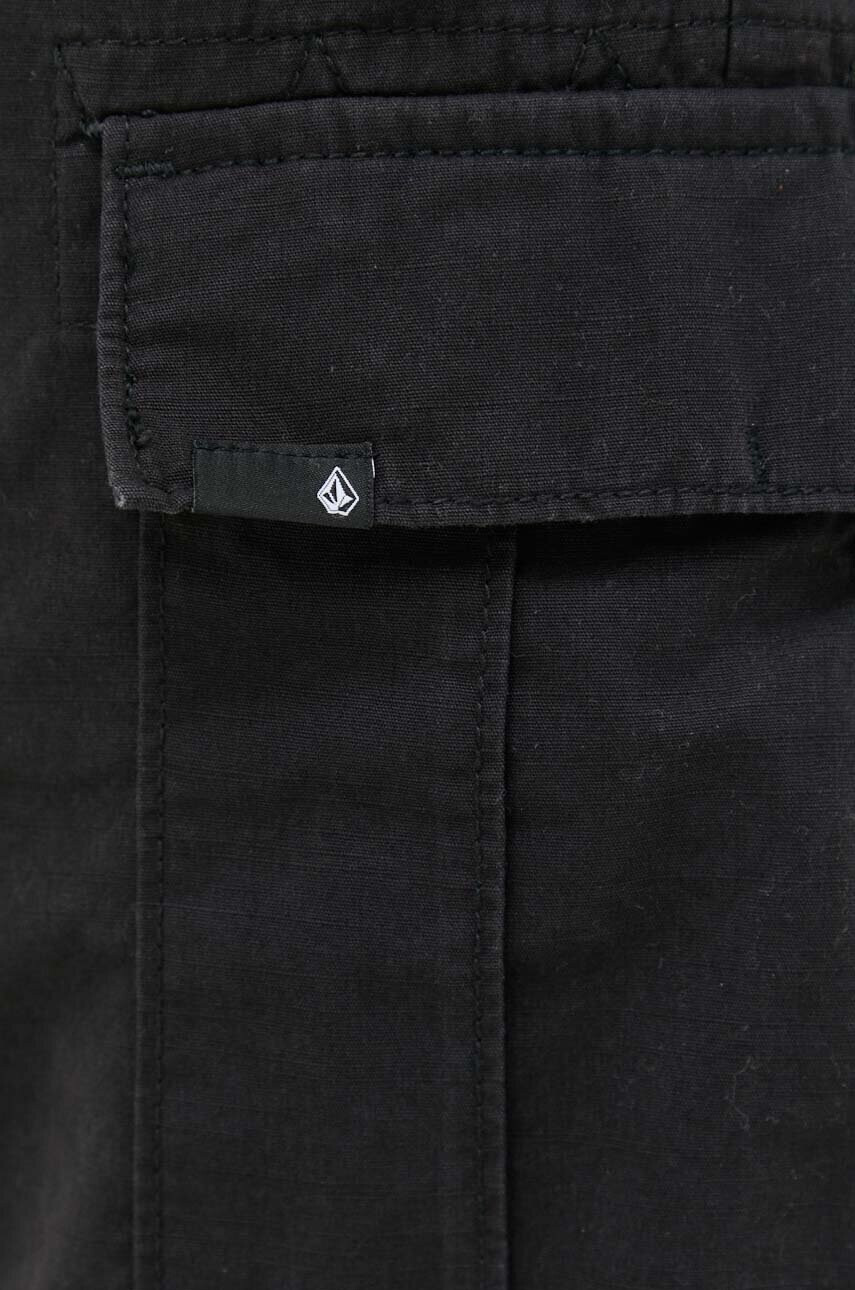 Volcom Памучен къс панталон в черно - Pepit.bg