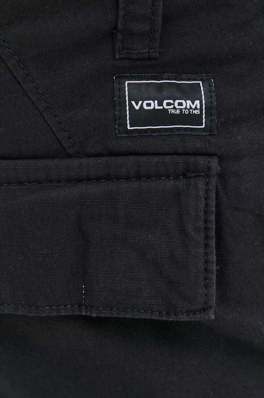Volcom Памучен къс панталон в черно - Pepit.bg