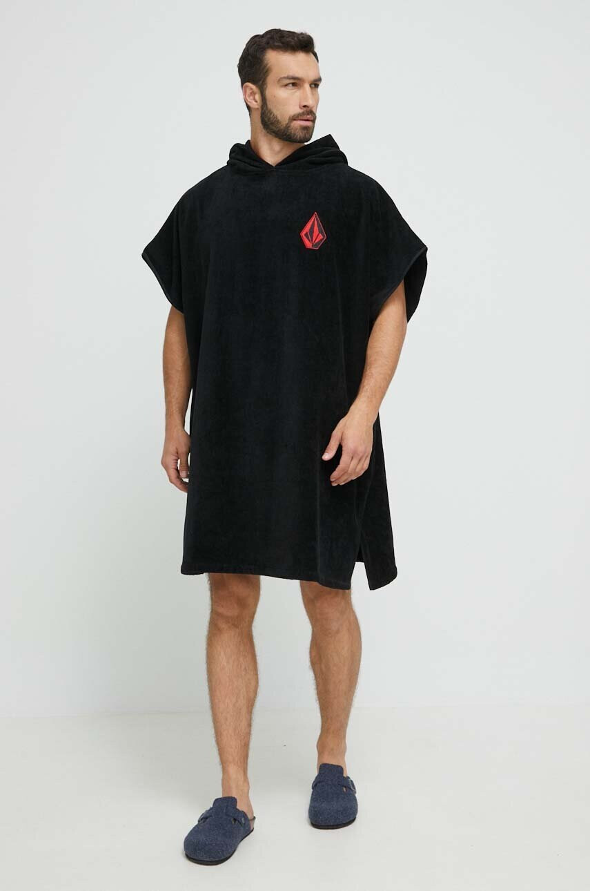 Volcom Памучна кърпа в черно - Pepit.bg