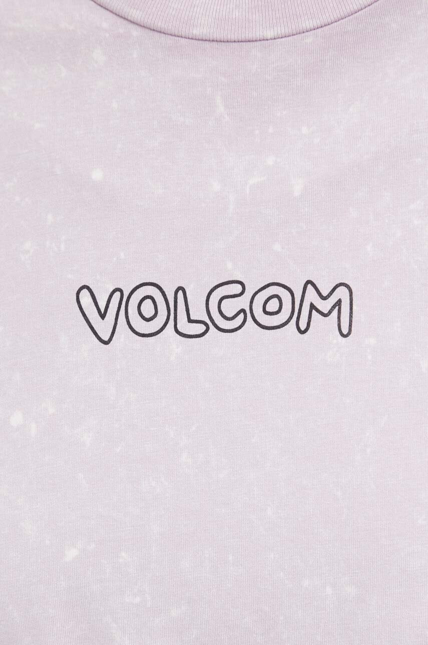 Volcom Памучна тениска в лилаво - Pepit.bg