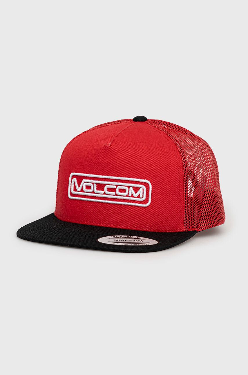 Volcom Шапка в червено с апликация - Pepit.bg