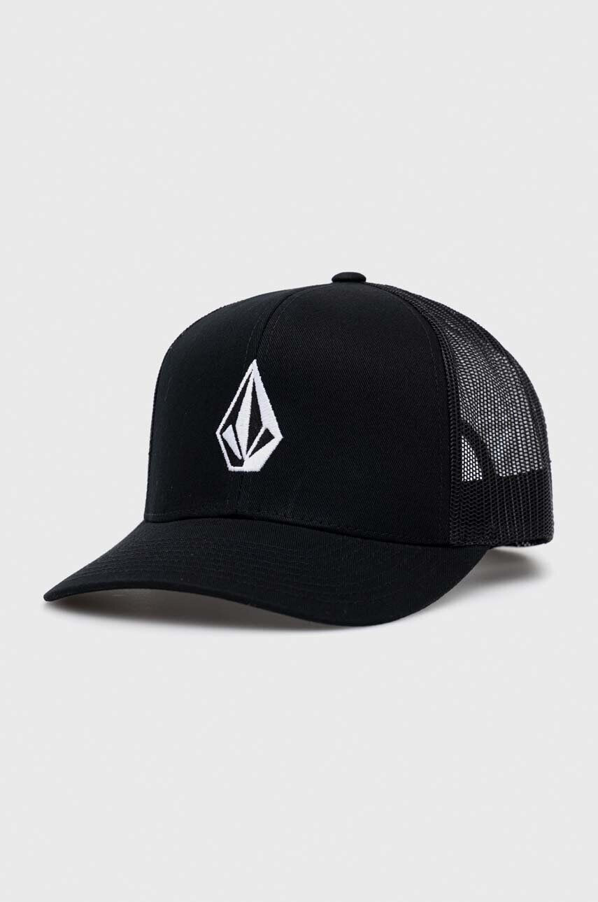 Volcom Шапка с козирка в черно с апликация - Pepit.bg