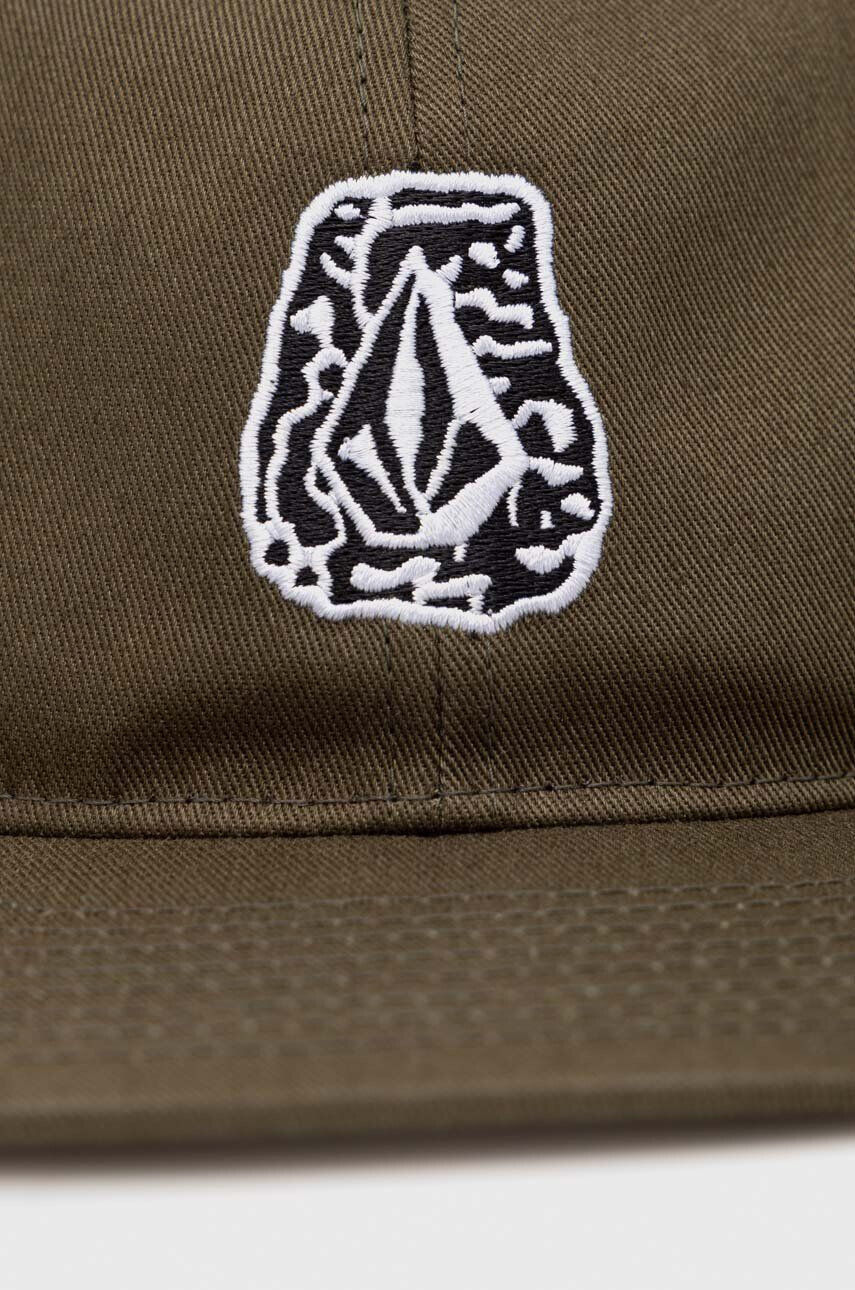 Volcom Шапка с козирка в зелено с апликация - Pepit.bg