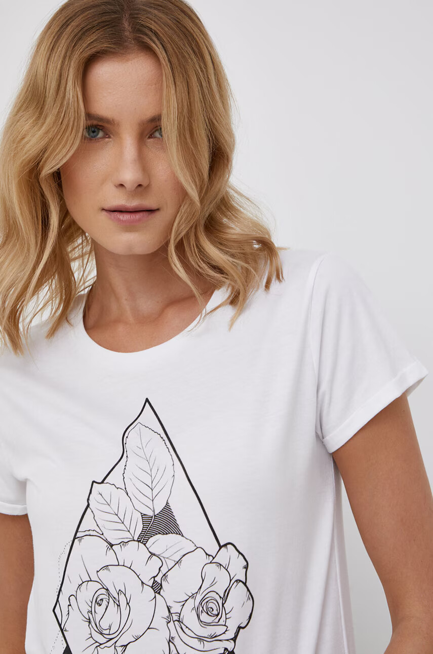 Volcom Тениска дамска в бяло - Pepit.bg