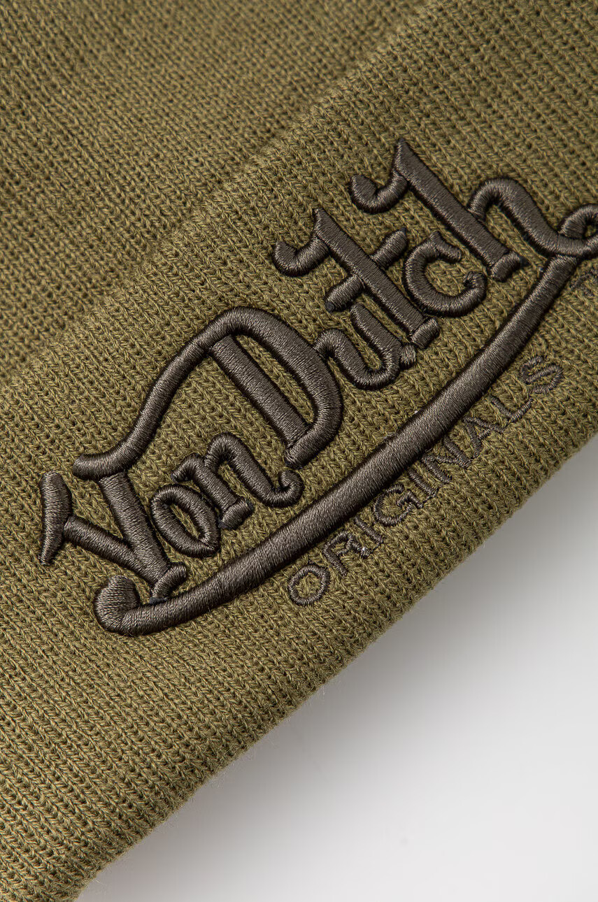 Von Dutch Шапка в зелено от плътен трикотаж - Pepit.bg