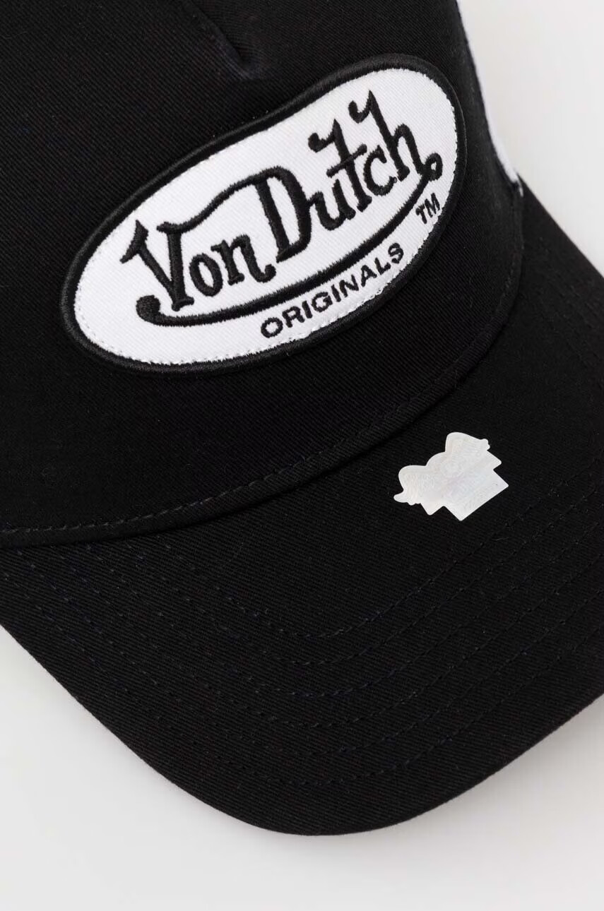 Von Dutch Шапка с козирка в черно с апликация - Pepit.bg
