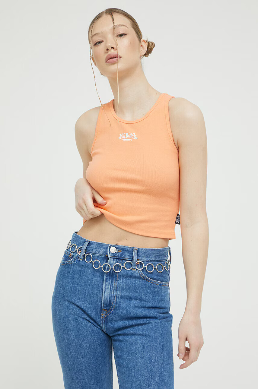 Von Dutch Топ дамски в оранжево - Pepit.bg