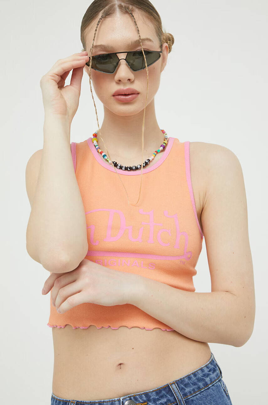 Von Dutch Топ дамски в оранжево - Pepit.bg
