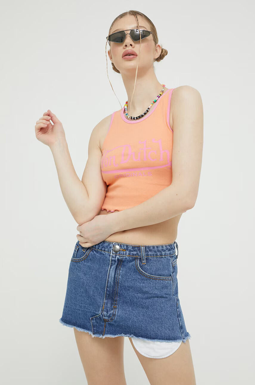 Von Dutch Топ дамски в оранжево - Pepit.bg