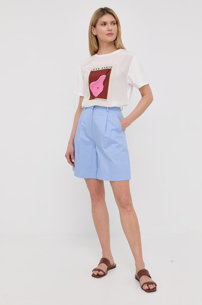 Weekend Max Mara Къс панталон с лен - Pepit.bg