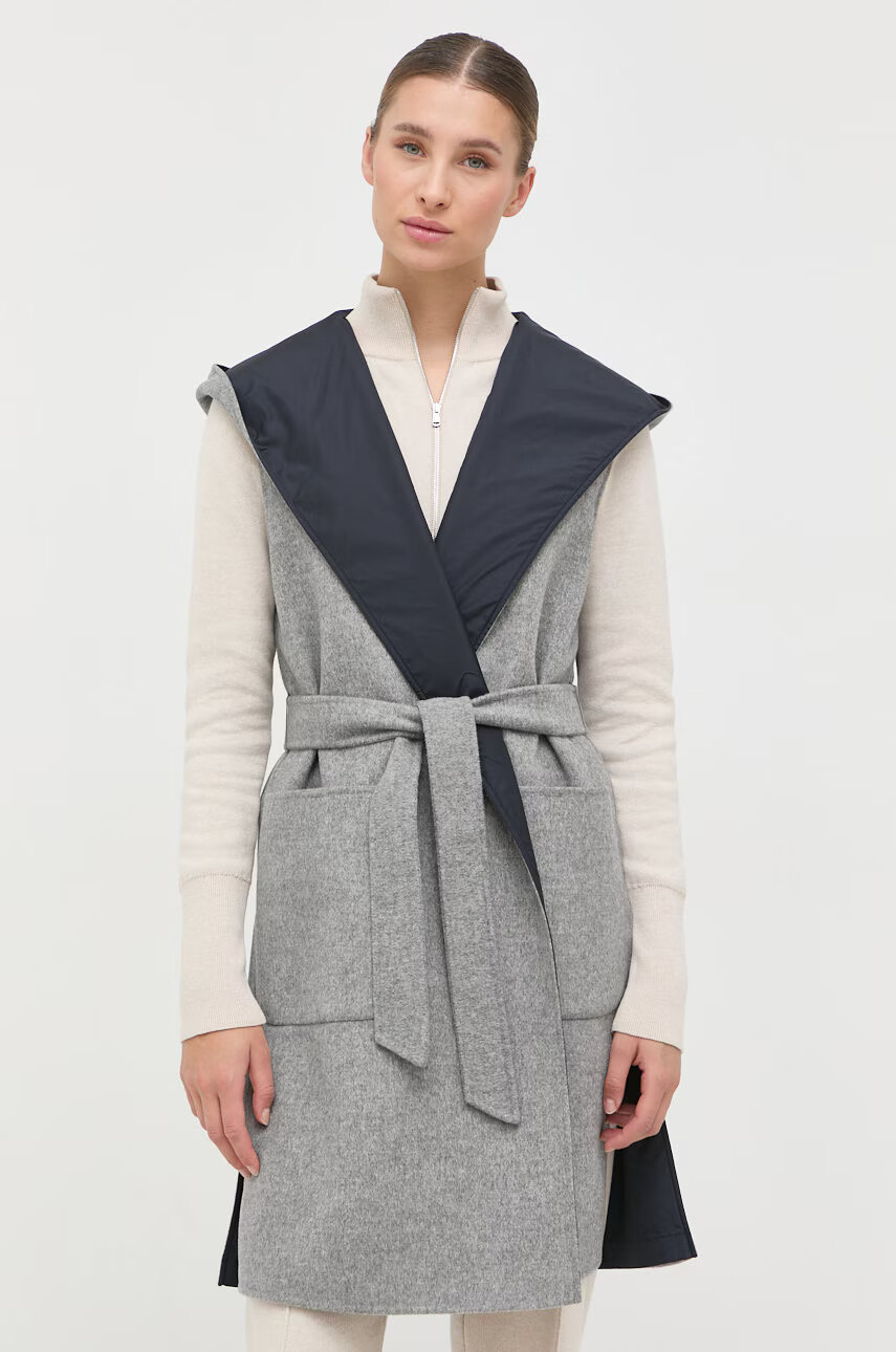 Weekend Max Mara Елек с две лица дамски в сиво преходен модел - Pepit.bg