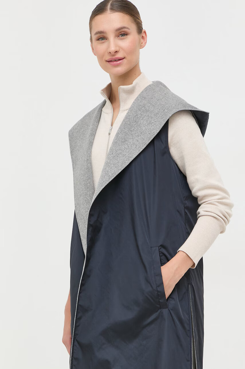 Weekend Max Mara Елек с две лица дамски в сиво преходен модел - Pepit.bg