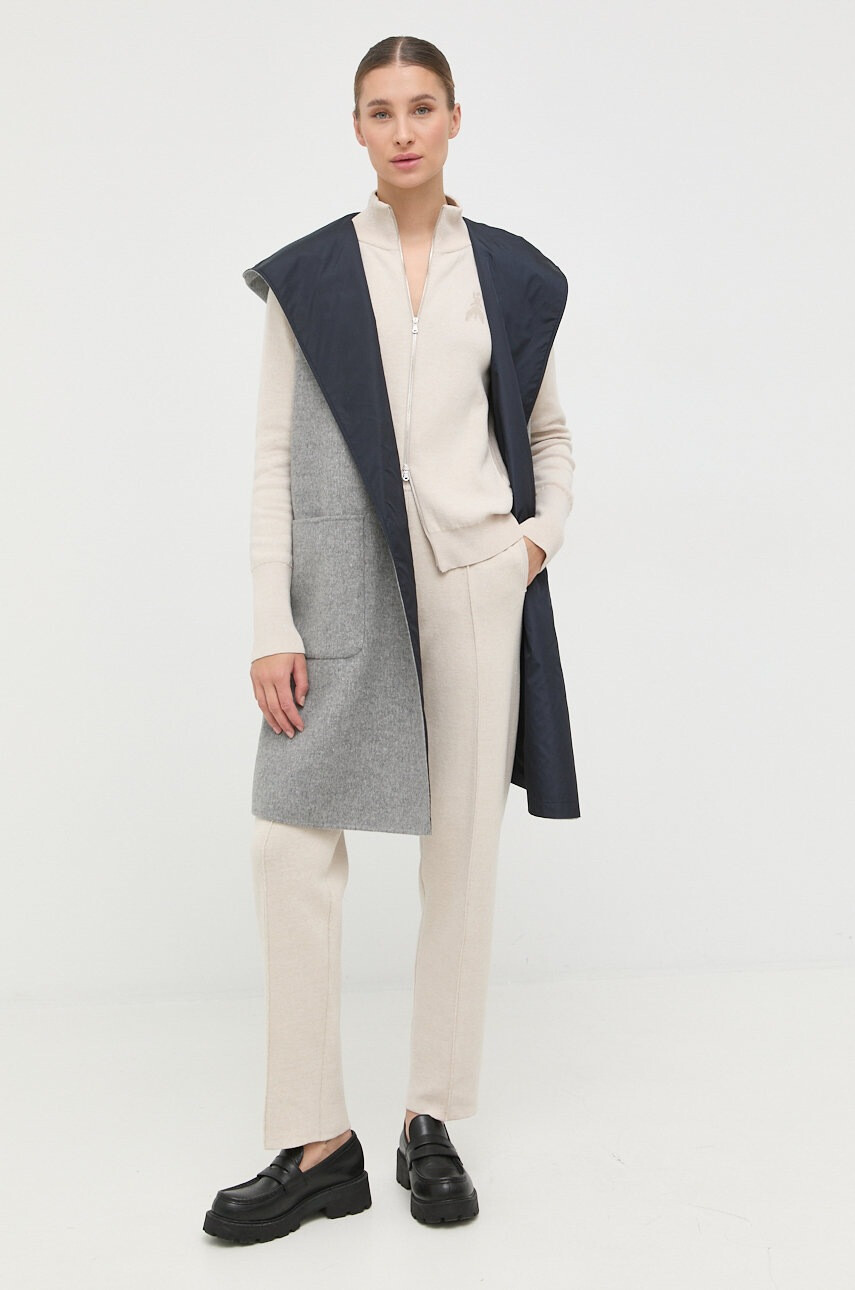 Weekend Max Mara Елек с две лица дамски в сиво преходен модел - Pepit.bg