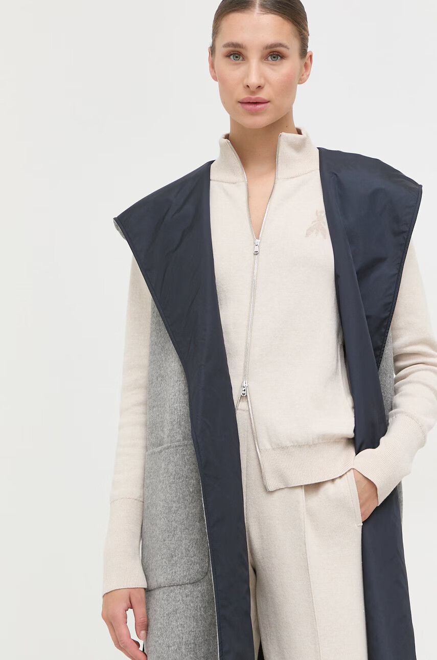 Weekend Max Mara Елек с две лица дамски в сиво преходен модел - Pepit.bg