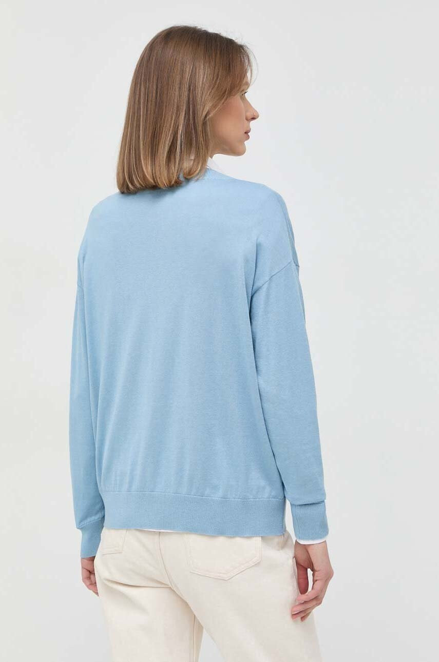 Weekend Max Mara Копринен пуловер в синьо от лека материя - Pepit.bg