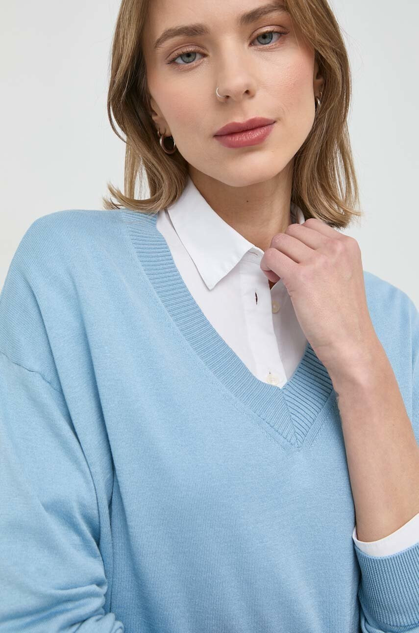 Weekend Max Mara Копринен пуловер в синьо от лека материя - Pepit.bg