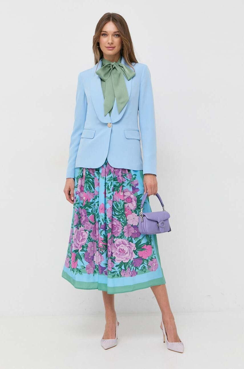 Weekend Max Mara Копринена пола среднодълъг модел разкроен модел - Pepit.bg