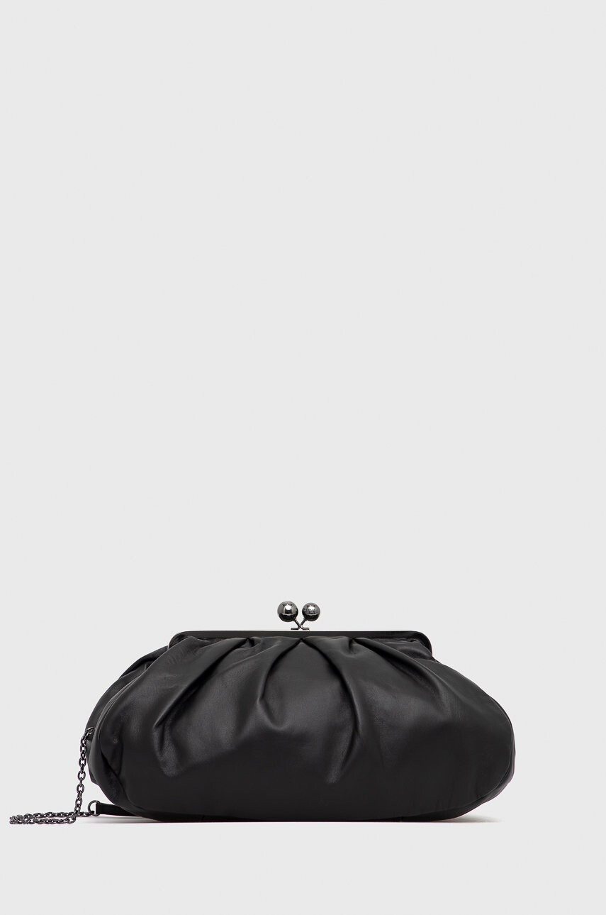 Weekend Max Mara Кожена чанта в черно - Pepit.bg