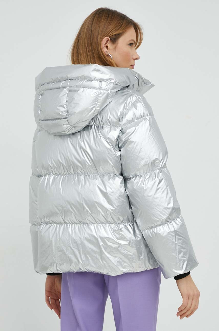 Weekend Max Mara Пухено яке в сребристо зимен модел - Pepit.bg