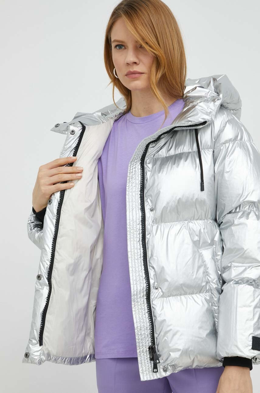 Weekend Max Mara Пухено яке в сребристо зимен модел - Pepit.bg