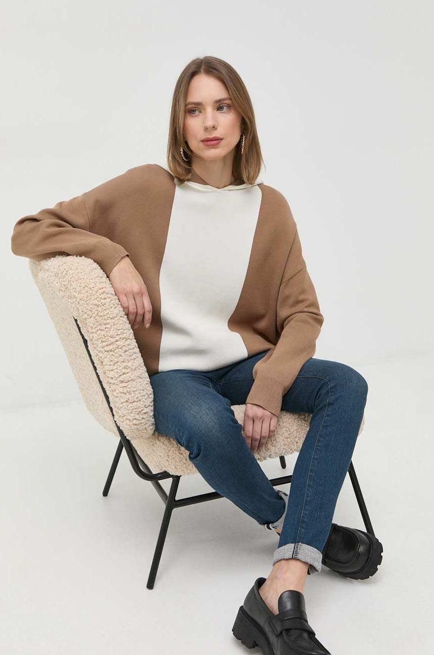 Weekend Max Mara Пуловер дамски в кафяво от лека материя - Pepit.bg