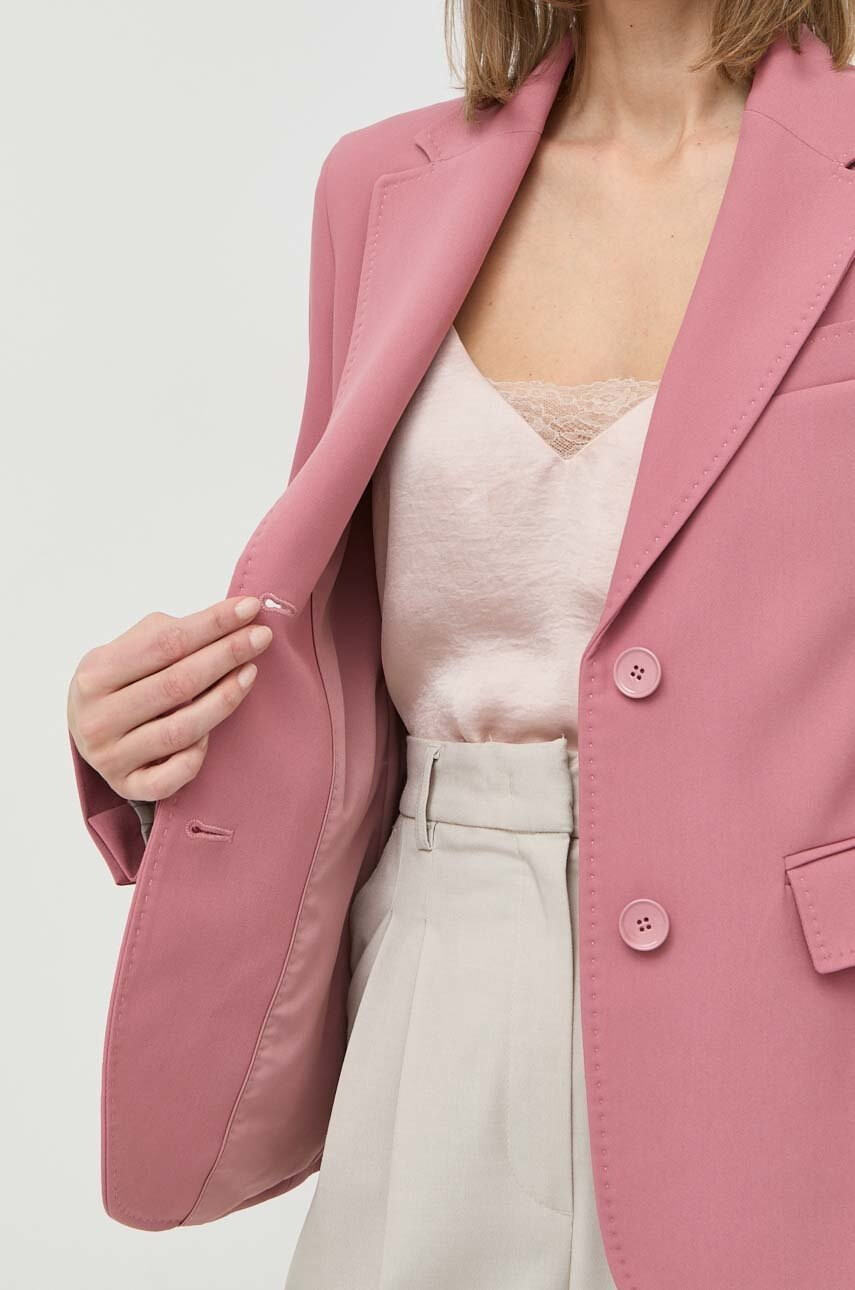 Weekend Max Mara Сако в розово с едно копче с изчистен дизайн - Pepit.bg