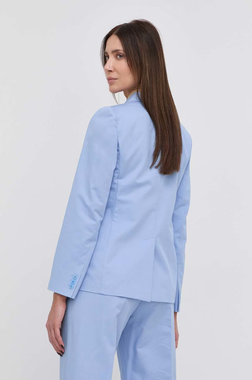 Weekend Max Mara Сако с лен в бежово с едно копче с изчистен дизайн - Pepit.bg