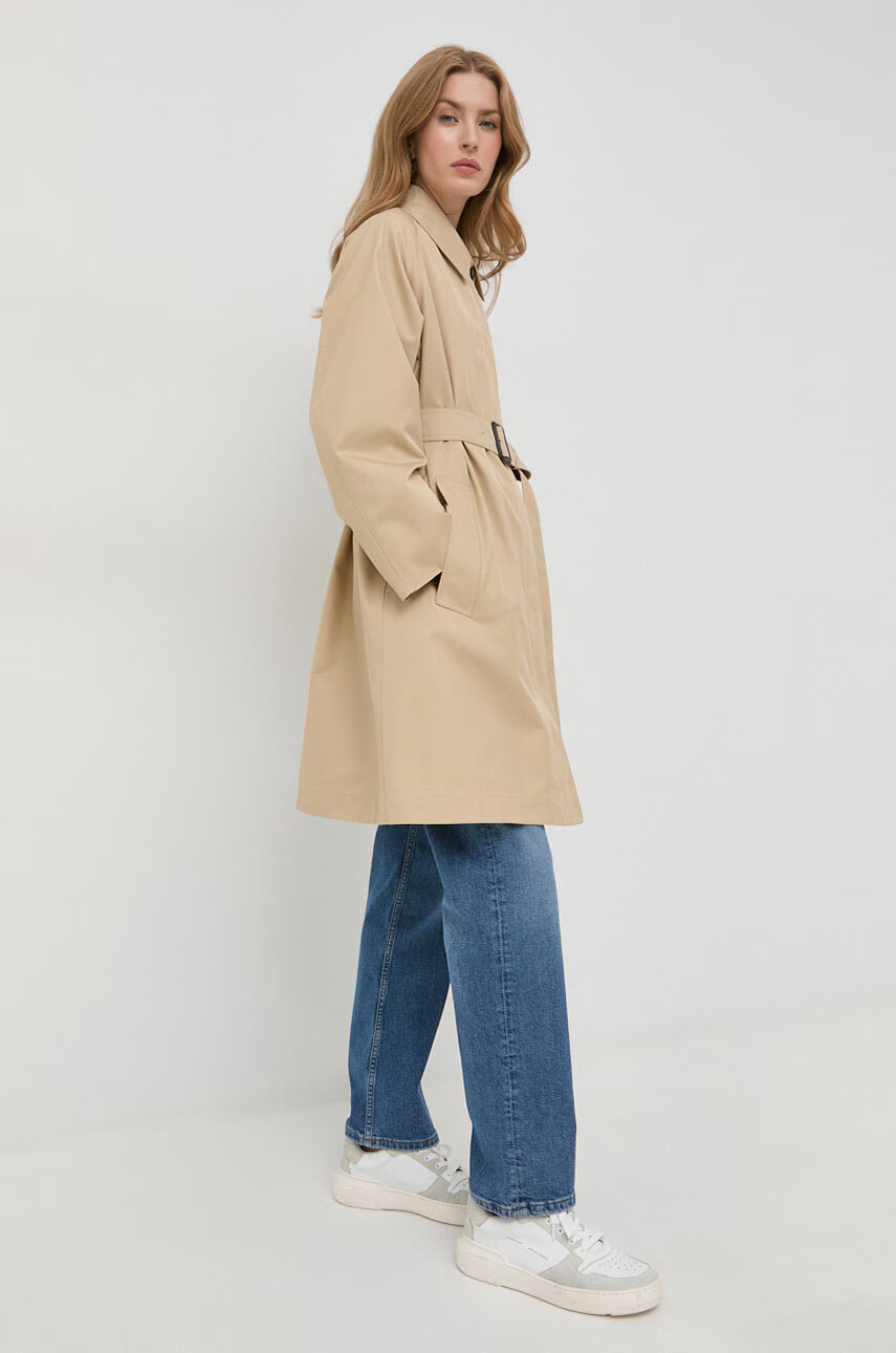 Weekend Max Mara Шлифер дамски в бежово преходен модел - Pepit.bg